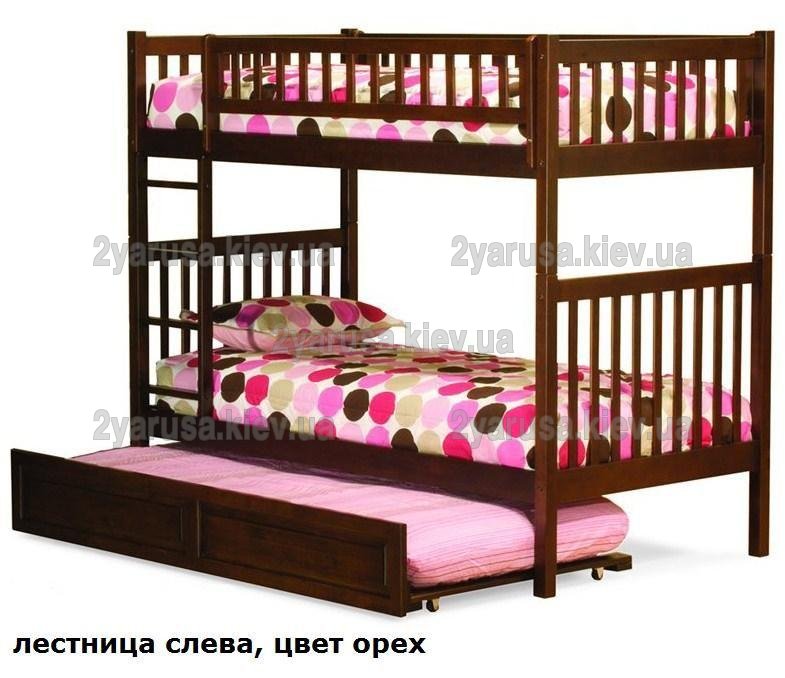 Двухъярусная кровать-трансформер с дополнительным спальным местом "Волга 2"